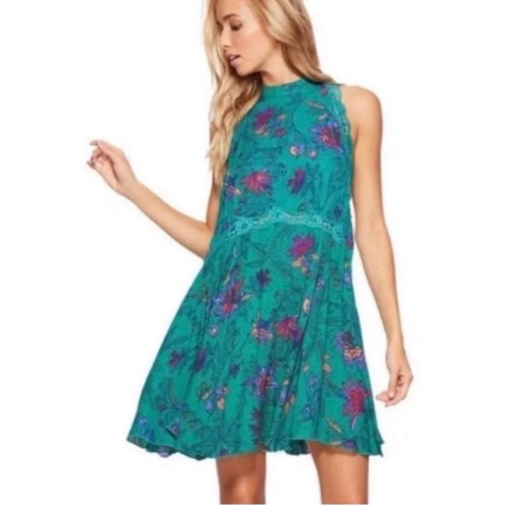 Intimately Free People She Moves Floral Mini Slip Dress S